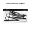 4/6/9/11PCS Eyebrow Razor Kit with Scissors Comb Tweezers and Eyelash Brush for Women makeup shaver tools MP053