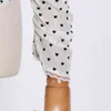 TWOTWINSTYLE Camicia a pois con lacci Bowknot per donna Colletto alla coreana Soffio manica lunga Camicetta elegante Moda femminile Alla moda 210517