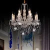 Avrupa tarzı mum kristaller avize oturma odaları yemek odası ışık lüks basit kristal avizeler yatak odası için 85-260v