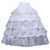 Spódnice Biały A-Line Vintage Hoop Long Crinoline Petticoat Wedding Dress Slip Underskirt Fishtail Trailing Losted Ruffles Ball Suknia