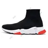 Diseñador París Zapatos de calcetines casuales Comfort Sole Speed ​​Trainer Hombre Plataforma para mujer Hommes Black Chaussures Triple 36-47