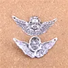 40 pièces Antique argent Bronze plaqué ailes d'ange cupidon pendentif à breloques collier à faire soi-même Bracelet Bracelet résultats 50*23mm