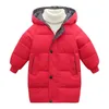 Winter children's cotton padded jacket thickened long sleeve hooded cotton padded jacket for boys and girls 211025
