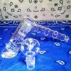 Fumar narguiles Bongs de vidrio transparente Tubos de agua martillo 6 Brazo perc recglass percolador burbujeador Plataformas petroleras reciclador de tuberías