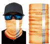Us Stock Reflectiv Magic Turban Bandanas 50cm Face Masks Skeleton Outdoor Orescence Neck Scarves Headband Cycling Motorcycle Wrap Fy7138