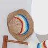 Chapeau de parasol pour enfants de printemps et d'été couleur arc-en-ciel assortie pliante sortie de plage 210515