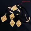 Ethlyn di alta qualità color oro quadrato donne etiopi festa di nozze corda nera set di gioielli stile eritreo accessori S064 H1022