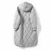 Casual Winter Hohe Qualität Einfaches Design Frauen Lange Baumwolljacke Mit Kapuze Mäntel 210819