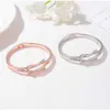 Lusso in oro rosa moda donna cuore ciondolo braccialetti lettera d'amore cigno stella braccialetto di fascino di cristallo per le donne 2021 nuovi gioielli Q0719