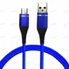 1m 2m 3m för Android Smart Phone Metal Bostad Flätad Micro USB-kablar 2.4a Snabb Laddningstyp C-kabel