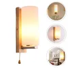 Lampes solaires 1pc Lampe de chevet moderne simple Type chinois LED Chambre à coucher murale