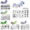 12 * 4cm nagelstämplarplattor mallar för naglar Polsk UV Gel Design Stencil Manikyr Tillbehör och Verktyg Nap004
