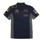 Tuta da corsa per fan dell'auto versione F1 team uomo e donna T-shirt estiva rossa a maniche corte tuta ad asciugatura rapida POLO customizat 7CFB