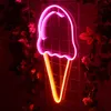 Andere verlichtingsbollen Tubes Ice Cream Modern Neon Sign Lights Custom Anime Flex Led Mural Wall Hanging Home Shop Decor Gepersonaliseerd cadeau of