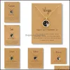 Wisiorek Naszyjniki Wisiorki Biżuteria 12 Znak Zadiaku Konstelacja Urok Złoty Kolor Okrągły Dla Kobiet Mężczyzna Moda 2021 Urodziny Prezent Drop Deliv