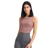 Vista de ioga de verão com copo para mulheres tanque camis cor sólida cor esticada moda oca out casual esporte running fitness shirt