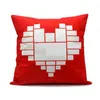 40*40cm Sublimation Blank Cushion Cover Pillow Cases Black Red Heart Moon DIY Photo Thermal Heat Print Party Easter Pillow Covers