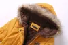 Winter Coat Cotton-Padded Fleece Lined Hooded Long Parka Faux Fur Caps Military Draw String Long Coat Ytterkläder 14 färger 210518