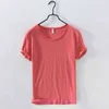 213 Summer Thin Men Undershirt Soft High Quality Cotton Breathable Solid Color t-Shirts Short Sleeves O-Neck Male Tops Tees New H1218