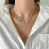 Collier chaîne en acier inoxydable Vintage pour femmes hommes sur le cou accessoires cadeaux couleur argent bijoux de mode étanche à l'eau