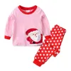 Flickor Jul Pyjamas Conjuntos de Pijama Roupa Infantil Sleepwear Menina Kids Kläder Pajama Set Dziewczya Zestawy 211130