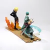 Anime 1/8 Scale Painted Figure Battle Version Zoro Vs Sanji Action Figure Sanji Vs Zoro PVC figure Toys Brinquedos 13-14CM X0503