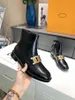 Wysokiej jakości proste buty projektowe! Moda Czarne Matowe Skórzane Buty Martin Luksusowy Outsole Non Slip Mors-Odporne buty Rozmiar 35-40