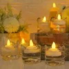 Velas flutuantes sem flutuação Plickering Treathights White White LED Velas para Pool Spa Bathtub Party Dening Decor H1827013