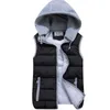 Femmes gilets coton à capuche gilet manteau 2021 mode femme mince coupe-vent chaud gilet sans manches laine hiver veste pour dames