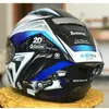 오토바이 헬멧 Shoei X14 헬멧 X-Fourteen R1 60 주년 에디션 White Blue Full Face Racing Casco de Motocicle245K