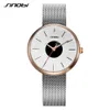 Sinobi Marque Top Luxe Ultrathin Femmes Montres Casual Sliver Quartz Montres Creative Mesh Strap Montre Femme Relojes Q0524