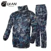 QIAN impermeable profesional adulto al aire libre impermeable más grueso equipo de agua pesada moda ropa deportiva impermeable impermeable 210320