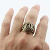 Cluster Rings Gold Freemason Men's Tone Free Mason Master Stainless Steel Masonic Ring