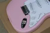 Anpassad butik Relic Aged Pink Electric Guitar Rosewood Fingerboard Tremolo Bridge Whammy Bar Vintage Tuners HSS Pickups