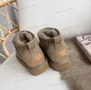 الشتاء الكلاسيكي Mini U5854 Women Fur Snow Boots الحفاظ على الحذاء الدافئ آخر الأزياء من جلد الغنم Cowskin Genuine Leathe