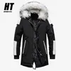 Winter Jacket Men Thicken Warm Parkas Casual Long Outwear Hooded Collar Jackets Coats Hombre Invierno Drop 210910