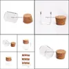 Opslag HouseKee Organisatie Home Garden5ml Mini Flacons Potten Verpakking Testbuis met kurkstopje Lege glas Transparante heldere flessen 1