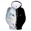 Homens Hoodies Sude Sudadera con Capucha de Lobo EN 3D Para Hombre y Niño, Ropa Diseñador Marca, Jerséis Alta Calidad Otoño