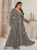 2021 Abaya longue printemps femmes dames robes grande taille mode couture élégante Ramadan Maxi robe X0521