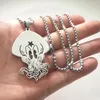 Silver Stainless Steel Pentagram Monster Octopus Pendant Necklace ICP Women Mens Jewelry Rolo chain 3mm 24 inch XMAS Gifts.holiday gifts.Friends Gifts