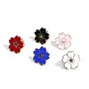 Pins, broscher japanska körsbärsblommor smycken brosch blomma form zinklegering mode för kvinna modern stilig 5 färg 18x17mm 1piece