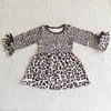 Flickas klänningar toddler leopard klänning baby flicka mode orange solros gasbind tutu barn grossist spädbarn boutique kläder