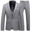 Mäns kostymer Blazers Trevlig Business Högkvalitativ Gentleman Black 2 Piece Suit Set / Coat Jacket Pants Classic Trousers