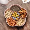 Tier Kolorowe Kwiat Kształt Cukierki Storage Box Owoce Nuts Tray Bowl przekąski Organizator do pojemników na żywność 210914