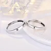 Sun Moon Couple Ring Band finger Lover Adjustable Rings for Women Men Engagement wed Valentine's Day Gift Fashion Jewelry Will and Sandy