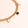 Mixed-Color Star Necklaces For Women Gold Color Choker Chunky Necklace Glazed Pendant Jewelry Chokers