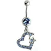 YYJFF D0680 Heart Belly Navel Button Ring