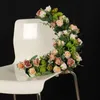 Simulation de couronnes de fleurs décoratives avec guirlande de fleurs artificielles légères vigne Shofar pour la décoration de la maison mariage 40x30x10cm décoration murale