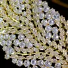 2020 Crystal Cubic Cyrkonia Ślubna Ślubna Tiara Pałąk Kwiat Akcesoria Do Włosów Piękno Biżuteria Kryształowa korona