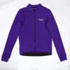 Team Race Fit PNS Winter Thermal Fleece Cykling Jerseys Långärmad Bike Ropa Ciclismo med dragkedja Pocket Purple Racing Jackor